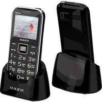 Кнопочный телефон Maxvi B6ds up (черный)