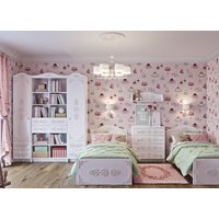 Кровать ДСВ МС Ki-Ki КРД 900.1 (белый)