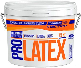 Краска Тайфун Мастер Pro Latex 15 кг (снежно-белый)