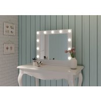  Континент Зеркало Гримерное 11 ламп 80х70 (белый) в Гомеле