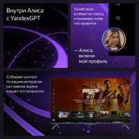 Телевизор Яндекс ТВ Станция Бейсик с Алисой 55 YNDX-00076