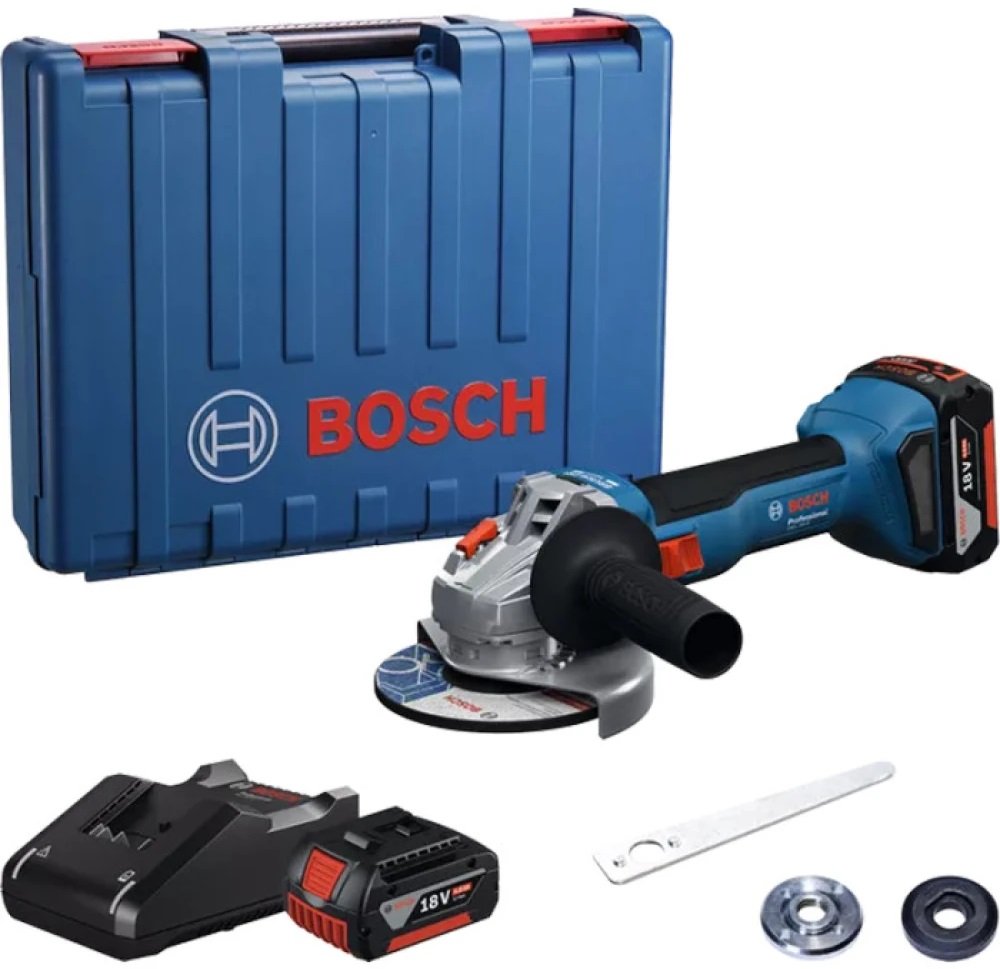 

Угловая шлифмашина Bosch GWS 18V-8 Professional 06019N9020 (с 2-мя АКБ, кейс)
