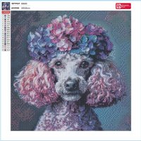 Алмазная мозаика  Феникс+ Пудель и гортензии 68600