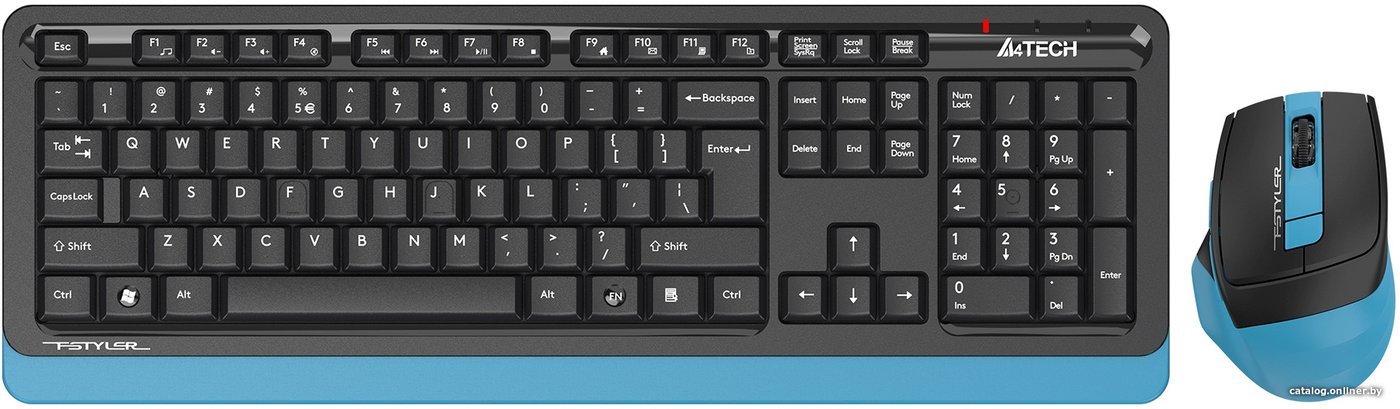 Офисный набор A4Tech Fstyler FG1035 (черный/синий)