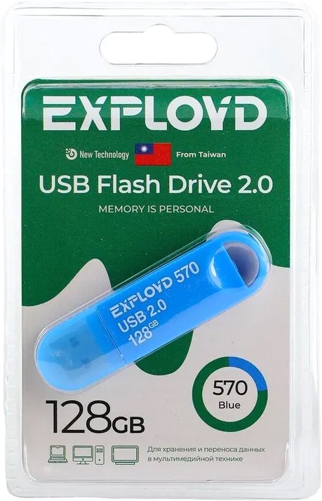 

USB Flash Exployd 570 128GB (синий)