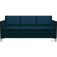 Диван Brioli Ганс трехместный (экокожа, L18 синий)