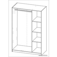 Шкаф распашной Mio Tesoro Орион 3-х створчатый 2.01.01.030.3 (дуб сонома) в Гродно