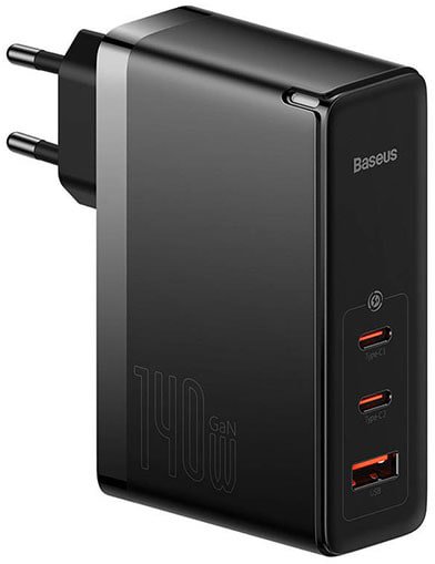 

Сетевое зарядное Baseus GaN5 Pro Fast Charger 2C+U 140W EU (черный)