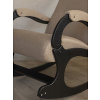 Кресло-качалка Mio Tesoro Бастион-32 (рогожка бежевый/черный)