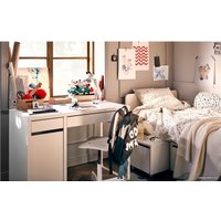 Кровать Ikea Слэкт 200x90 (белый) 493.861.14