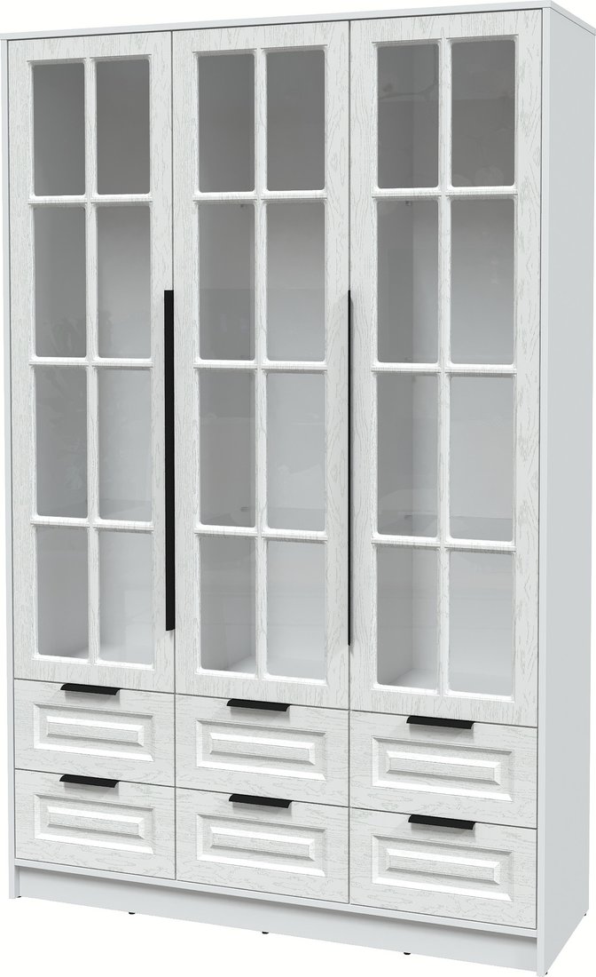 

Шкаф-витрина Интерлиния Концепт КТ-ШВ3 Деко (белый платинум/дуб полярный)