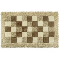 Коврик для ванной FORA Шахматы 1845-1 100N (бежевый)