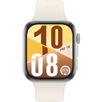 Умные часы Huawei Watch FIT 4 (серебристый, с бежевым силиконовым ремешком, международная версия)