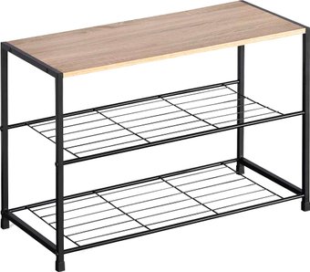 Полка для обуви Sheffilton SHT-SR12 179344 (черный/скандинавский орех)