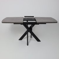 Кухонный стол Мамадома Leonel-130 раздвижной 130-165х85 (дымчатая керамика/черный) в Гомеле