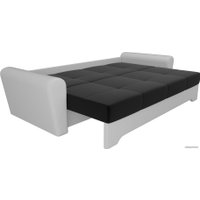 Диван Лига диванов Амстердам 28250 (микровельвет/экокожа, черный/белый)