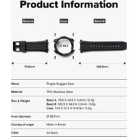 Ремешок Ringke Rugged Gear для Galaxy Watch 8 Classic 46mm All Black