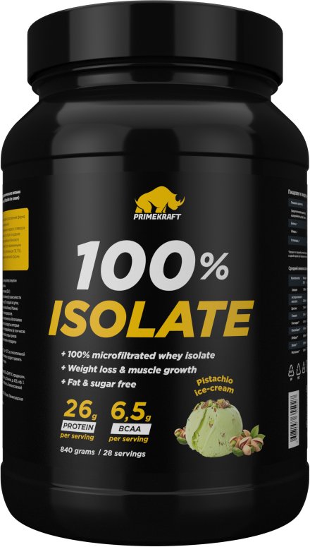 

Протеин сывороточный (изолят) Prime Kraft Isolate Whey (840г, фисташковое мороженое)
