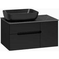  Misty Тумба под умывальник Роял 80 П-Роя-01080-021П2Я (подвесная, черный)