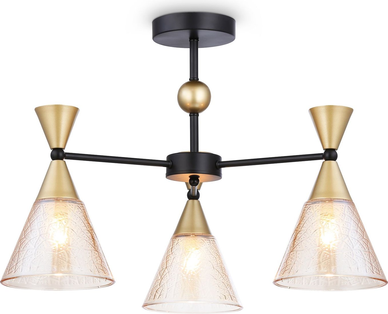 

Люстра средней высоты Ambrella light Traditional TR3169/3 BK/GD