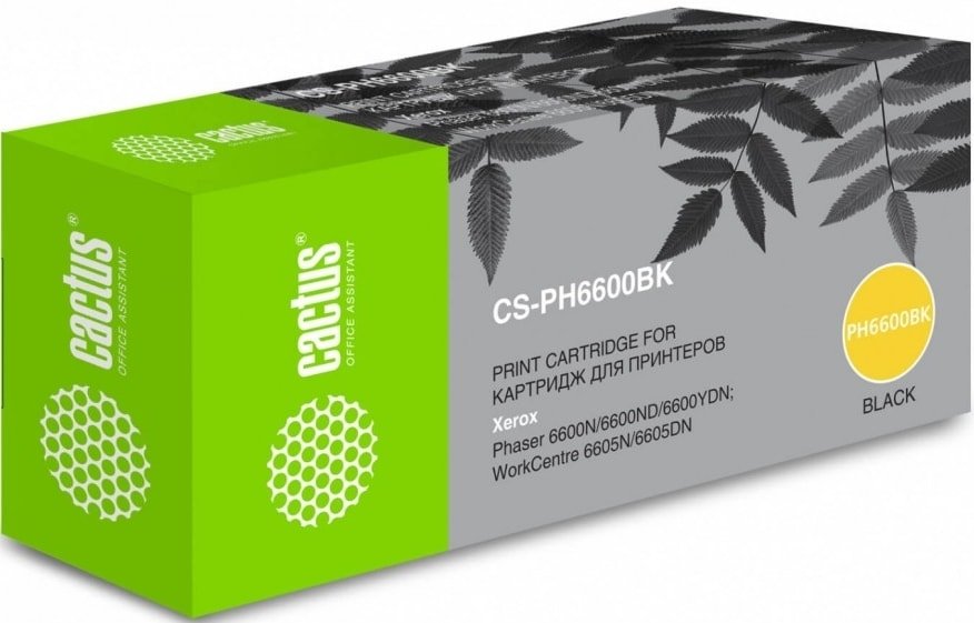 

Картридж CACTUS CS-PH6600BKW (аналог Xerox 106R02236)