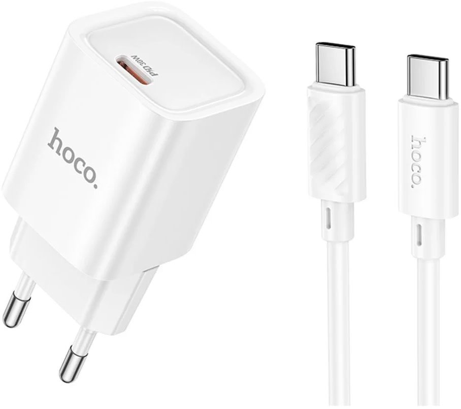 

Сетевое зарядное Hoco C148A USB Type-C (белый)