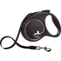Поводок-рулетка Flexi Black Design S ремень 5 м (черный)