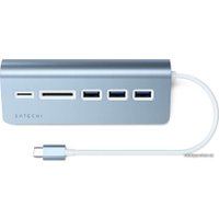 USB-хаб Satechi USB-C Combo Hub ST-TCHCRB (голубой)
