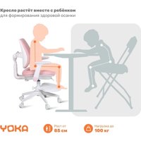 Детское ортопедическое кресло Yoka Niko (розовый)