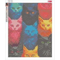 Алмазная мозаика  Феникс+ Цветные коты 70826