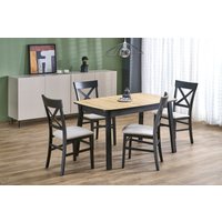 Кухонный стол Halmar Barril 130-170/80/74 (дуб артизан/черный)