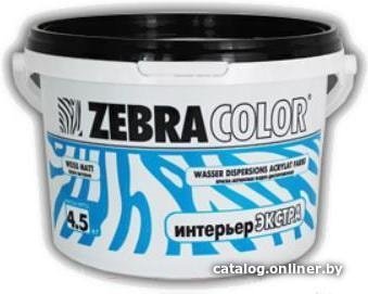 Краска Zebracolor Интерьер Экстра 15кг (белый)