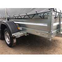 Одноосный прицеп AvtoS А30М1В (3000x1300x300, R16, ресс. 3302 ГАЗ-2лист, тент 1200мм)