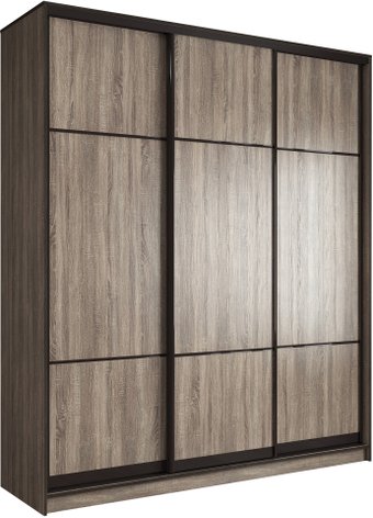 Шкаф-купе Евва 21 TTG.03 АЭП ШК.3 02 (дуб трюфель/венге глянец)