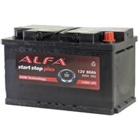 Автомобильный аккумулятор ALFA AGM R+ (80 А·ч)