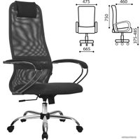 Офисное кресло Metta SU-B-8 (хром, темно-серый)