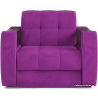 Кресло-кровать Мебель-АРС Барон №3 (микровельвет, фиолетовый)