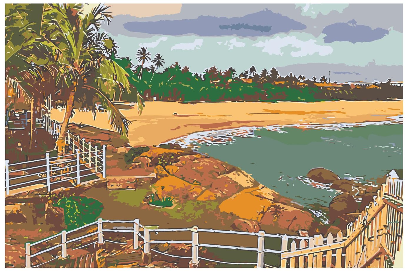 

Картина по номерам SLAVINA Пляж Z-Z1013