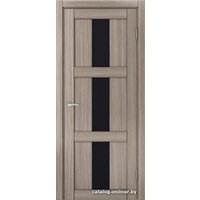 Межкомнатная дверь MDF-Techno Dominika 308 90x200 (дуб дымчатый, лакобель черный)