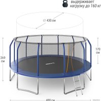 Батут Unix Line Supreme Basic 16 ft (blue)