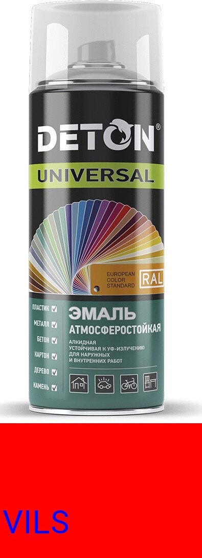 

Эмаль Deton Universal Алкидная атмосферостойкая RAL 3001 0.52 л (красный)