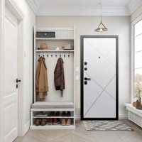 Металлическая дверь Guard 7см Серебро/белый матовый (96x205, левая)