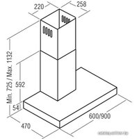 Кухонная вытяжка CATA Midas 900 XGBK