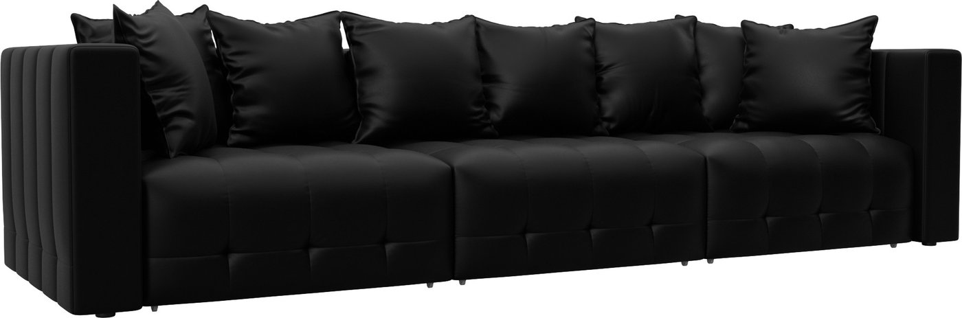 

Диван Лига диванов Лига-052 НПБ Лонг 129908 (экокожа Grifon 18 черный)