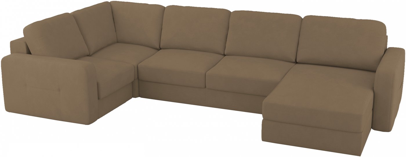 

П-образный диван Mio Tesoro Aurora компл.3 правый (Velutto 03 коричневый)