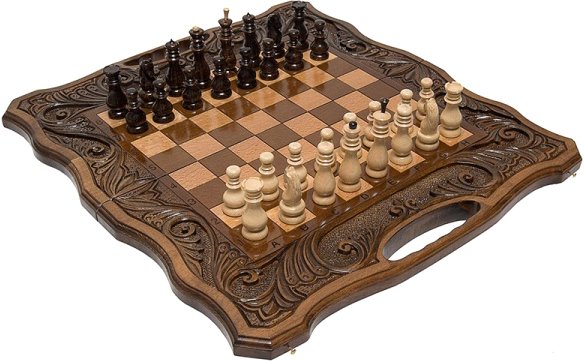 

Шахматы/шашки/нарды Haleyan Афинские с ручкой kh135-5