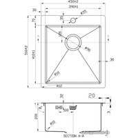 Кухонная мойка ZorG PVD-4551 (графит)