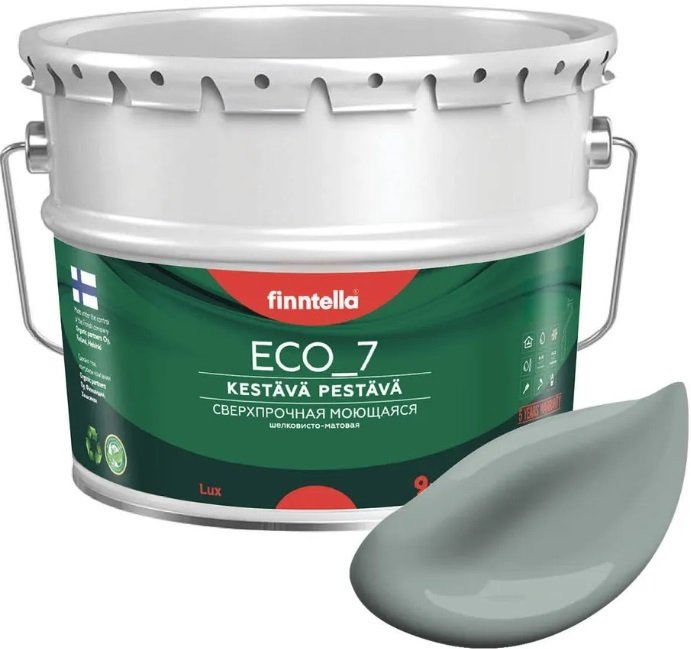 

Краска Finntella Eco 7 Kevyt Sammal F-09-2-9-FL052 9 л (серо-зеленый)