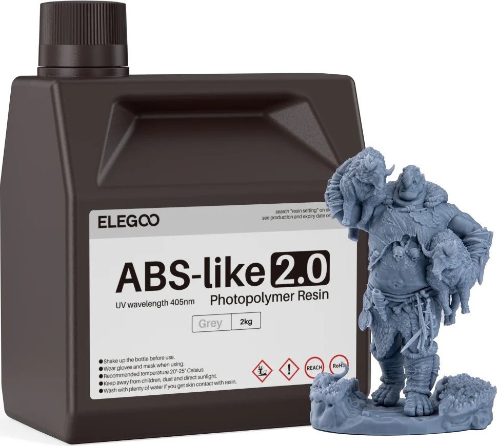 Фотополимер Elegoo ABSlike V2.0 2кг (серый)
