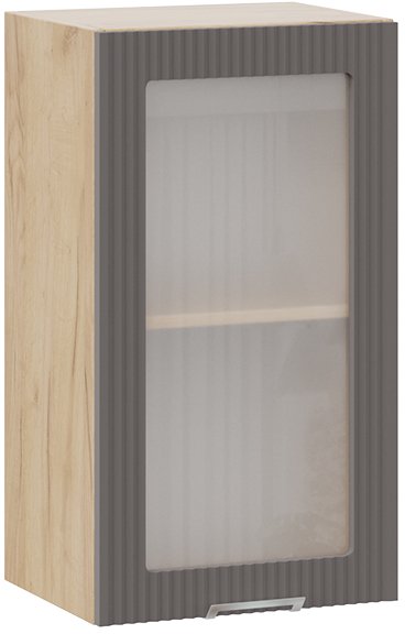 

Шкаф навесной Трия Кимберли 1В4С (дуб крафт золотой/муссон)